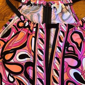 Michael Kors halter top in pink and purple and orange. Size L